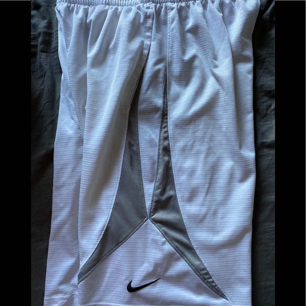 White Nike Basketball Shorts